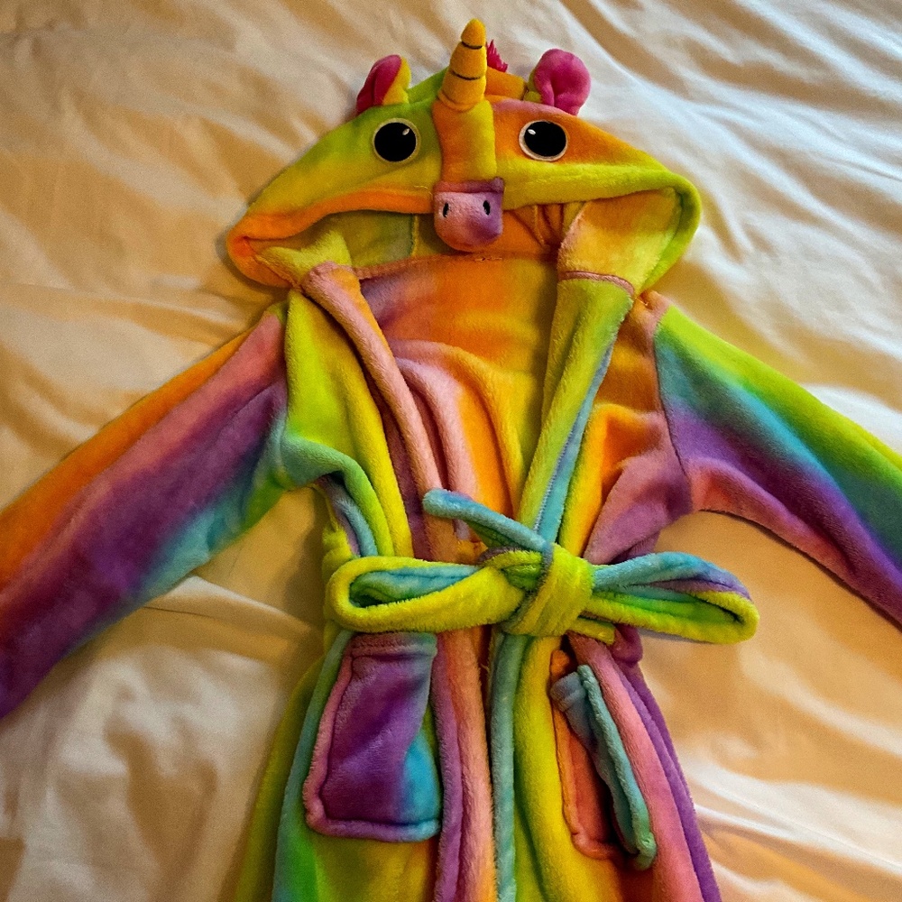 Kids Rainbow Fluff Robe